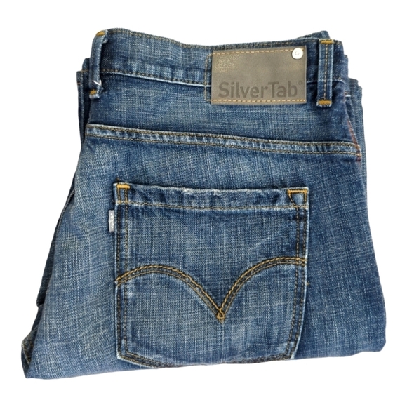 Levi's Silver Tab Men's Bootcut Medium Wash Jeans Size 36W 34L - Picture 10 of 12